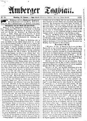 Amberger Tagblatt Samstag 25. Januar 1873