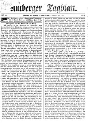 Amberger Tagblatt Montag 27. Januar 1873