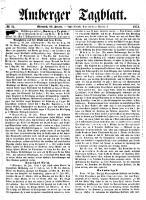 Amberger Tagblatt Mittwoch 29. Januar 1873