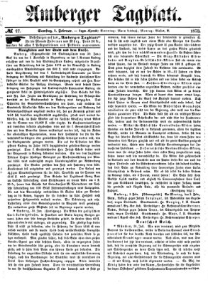 Amberger Tagblatt Samstag 1. Februar 1873