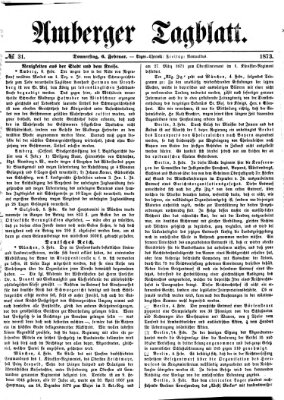 Amberger Tagblatt Donnerstag 6. Februar 1873