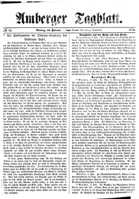 Amberger Tagblatt Montag 10. Februar 1873