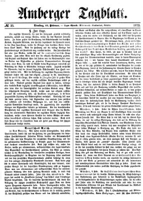 Amberger Tagblatt Dienstag 11. Februar 1873