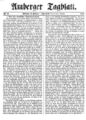 Amberger Tagblatt Mittwoch 12. Februar 1873