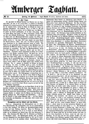 Amberger Tagblatt Freitag 14. Februar 1873