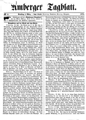 Amberger Tagblatt Samstag 1. März 1873