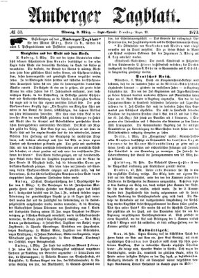 Amberger Tagblatt Montag 3. März 1873