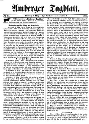 Amberger Tagblatt Mittwoch 5. März 1873