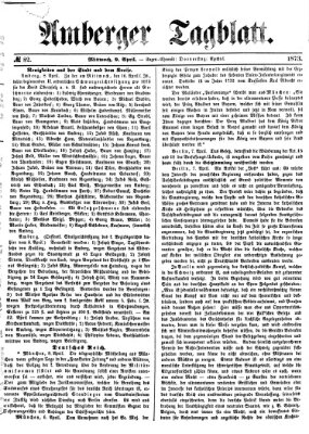 Amberger Tagblatt Mittwoch 9. April 1873