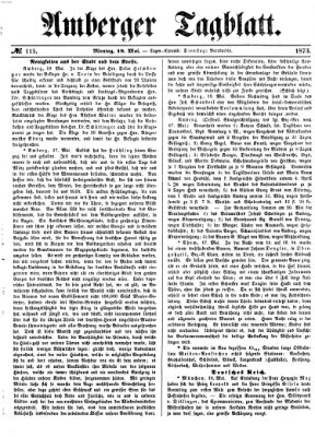 Amberger Tagblatt Montag 19. Mai 1873