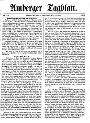 Amberger Tagblatt Montag 26. Mai 1873