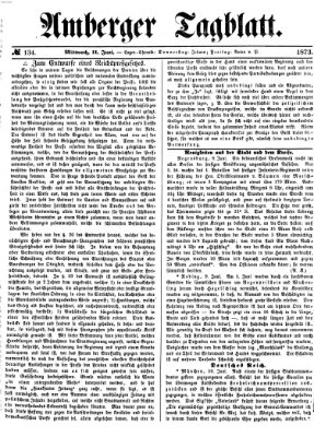 Amberger Tagblatt Mittwoch 11. Juni 1873