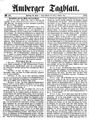 Amberger Tagblatt Freitag 13. Juni 1873