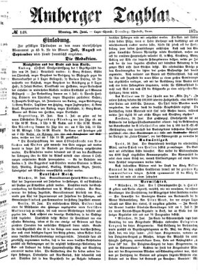 Amberger Tagblatt Montag 30. Juni 1873