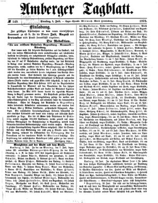 Amberger Tagblatt Dienstag 1. Juli 1873