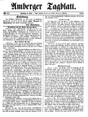 Amberger Tagblatt Samstag 5. Juli 1873