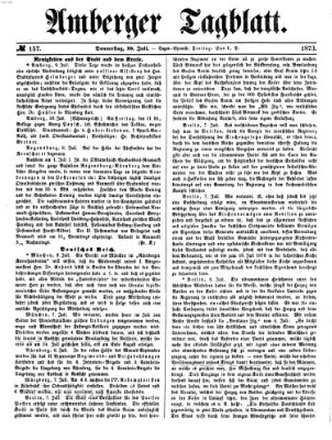 Amberger Tagblatt Donnerstag 10. Juli 1873