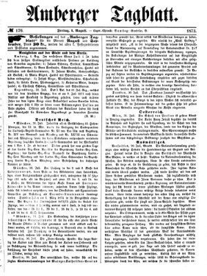 Amberger Tagblatt Freitag 1. August 1873