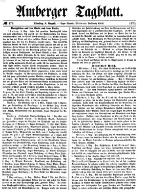 Amberger Tagblatt Dienstag 5. August 1873