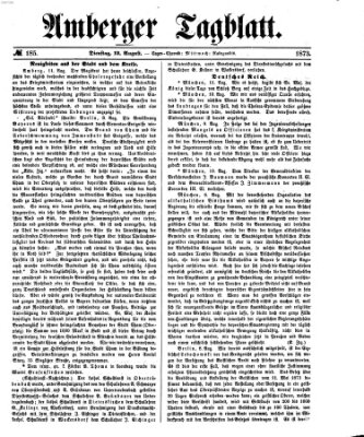 Amberger Tagblatt Dienstag 12. August 1873