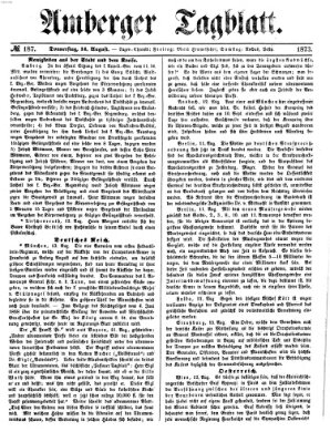 Amberger Tagblatt Donnerstag 14. August 1873