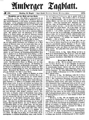 Amberger Tagblatt Samstag 16. August 1873