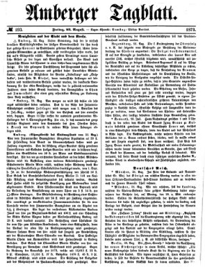 Amberger Tagblatt Freitag 22. August 1873