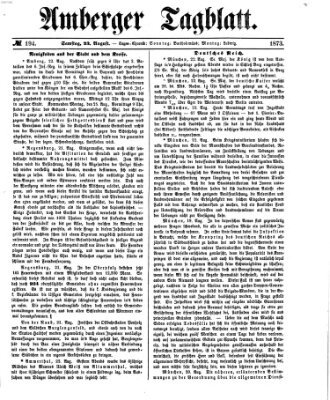 Amberger Tagblatt Samstag 23. August 1873