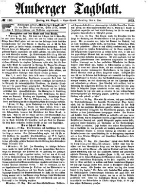 Amberger Tagblatt Freitag 29. August 1873