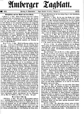 Amberger Tagblatt Freitag 5. September 1873