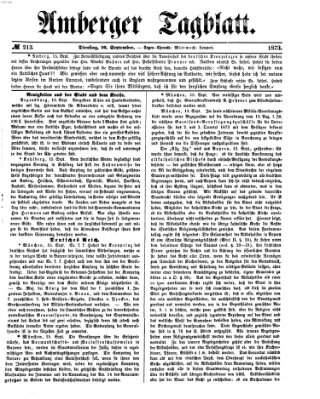 Amberger Tagblatt Dienstag 16. September 1873