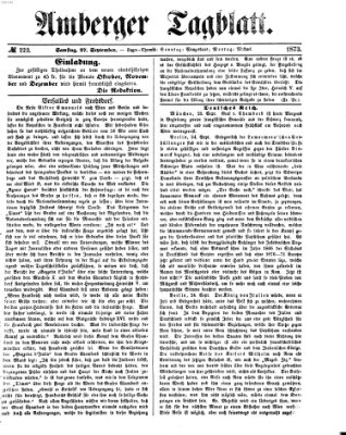 Amberger Tagblatt Samstag 27. September 1873