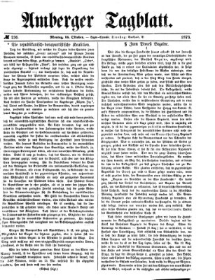 Amberger Tagblatt Montag 13. Oktober 1873