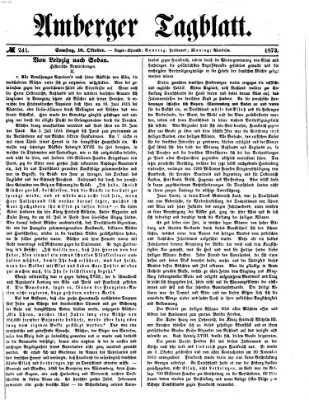 Amberger Tagblatt Samstag 18. Oktober 1873