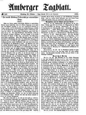 Amberger Tagblatt Dienstag 28. Oktober 1873