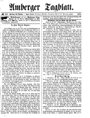 Amberger Tagblatt Freitag 31. Oktober 1873