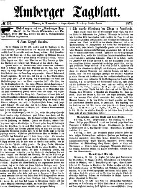 Amberger Tagblatt Montag 3. November 1873