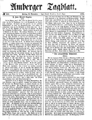 Amberger Tagblatt Freitag 14. November 1873