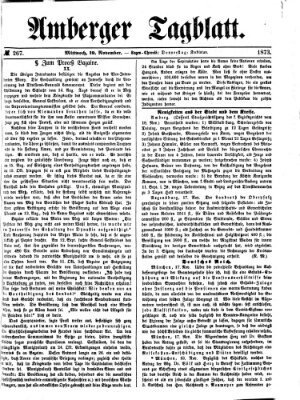 Amberger Tagblatt Mittwoch 19. November 1873