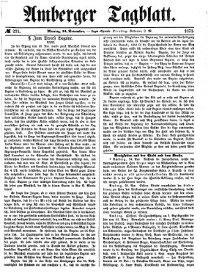 Amberger Tagblatt Montag 24. November 1873