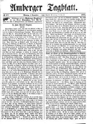 Amberger Tagblatt Montag 1. Dezember 1873