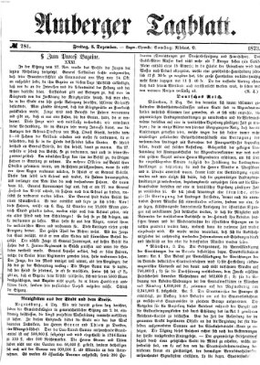 Amberger Tagblatt Freitag 5. Dezember 1873