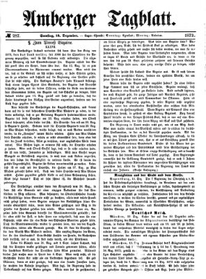 Amberger Tagblatt Samstag 13. Dezember 1873