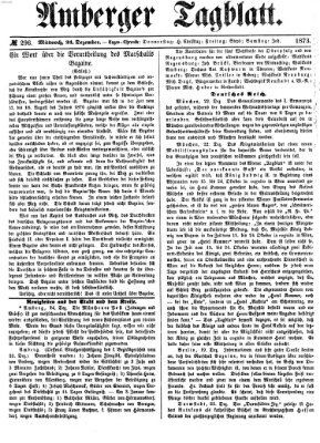 Amberger Tagblatt Mittwoch 24. Dezember 1873