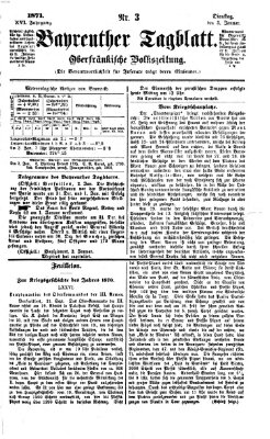 Bayreuther Tagblatt Dienstag 3. Januar 1871