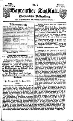 Bayreuther Tagblatt Samstag 7. Januar 1871