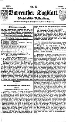 Bayreuther Tagblatt Dienstag 17. Januar 1871