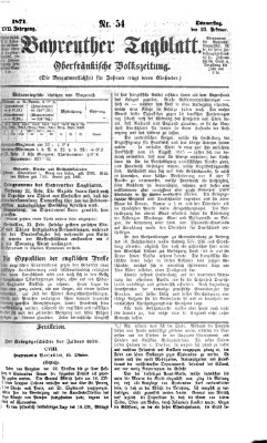 Bayreuther Tagblatt Donnerstag 23. Februar 1871