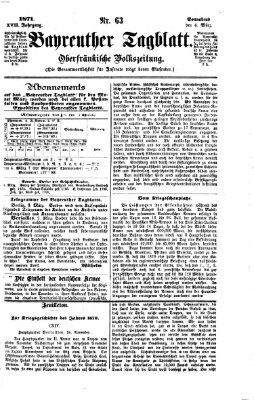 Bayreuther Tagblatt Samstag 4. März 1871