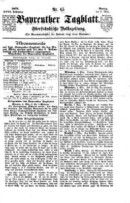 Bayreuther Tagblatt Montag 6. März 1871